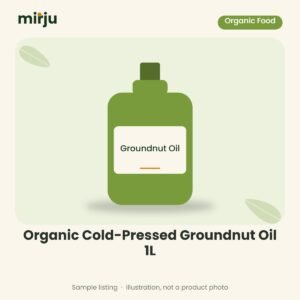 Organic Cold-Pressed Groundnut Oil 1L – sample illustration