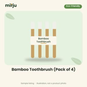 Bamboo Toothbrush (Pack of 4) – sample illustration