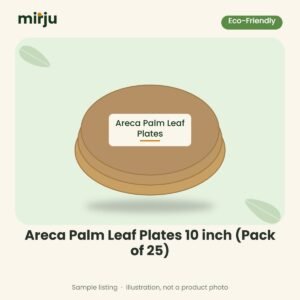 Areca Palm Leaf Plates 10 inch (Pack of 25) – sample illustration