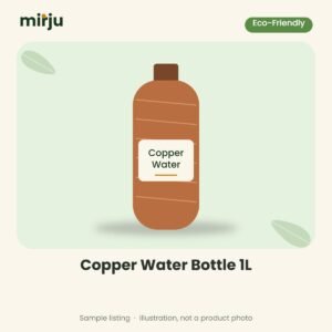 Copper Water Bottle 1L – sample illustration