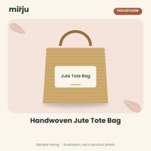 Handwoven Jute Tote Bag – sample illustration