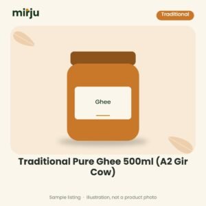 Traditional Pure Ghee 500ml (A2 Gir Cow) – sample illustration