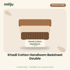 Khadi Cotton Handloom Bedsheet Double – sample illustration