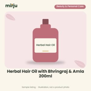 Herbal Hair Oil with Bhringraj & Amla 200ml – sample illustration